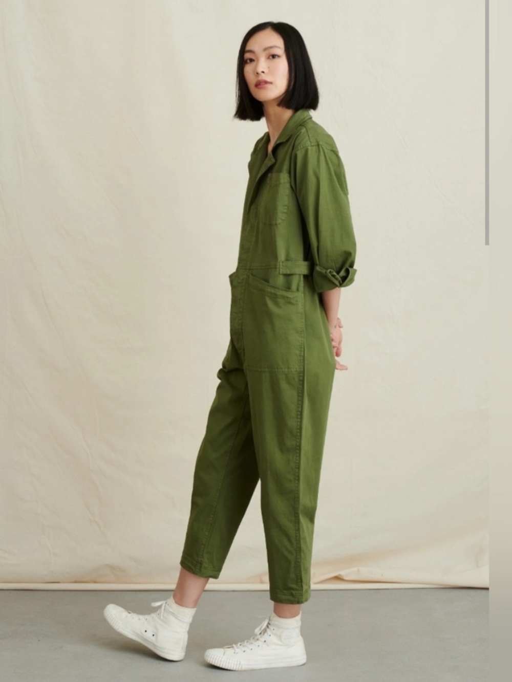 Alex Mill Olive Green Utility Jumpsuit